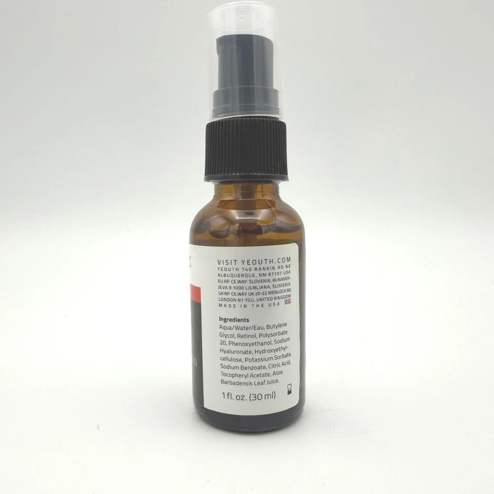 Yeouth‎ Retinol Serum 1 fl oz Brown New Hyaluronic Acid Vitamin E Aloe Vera